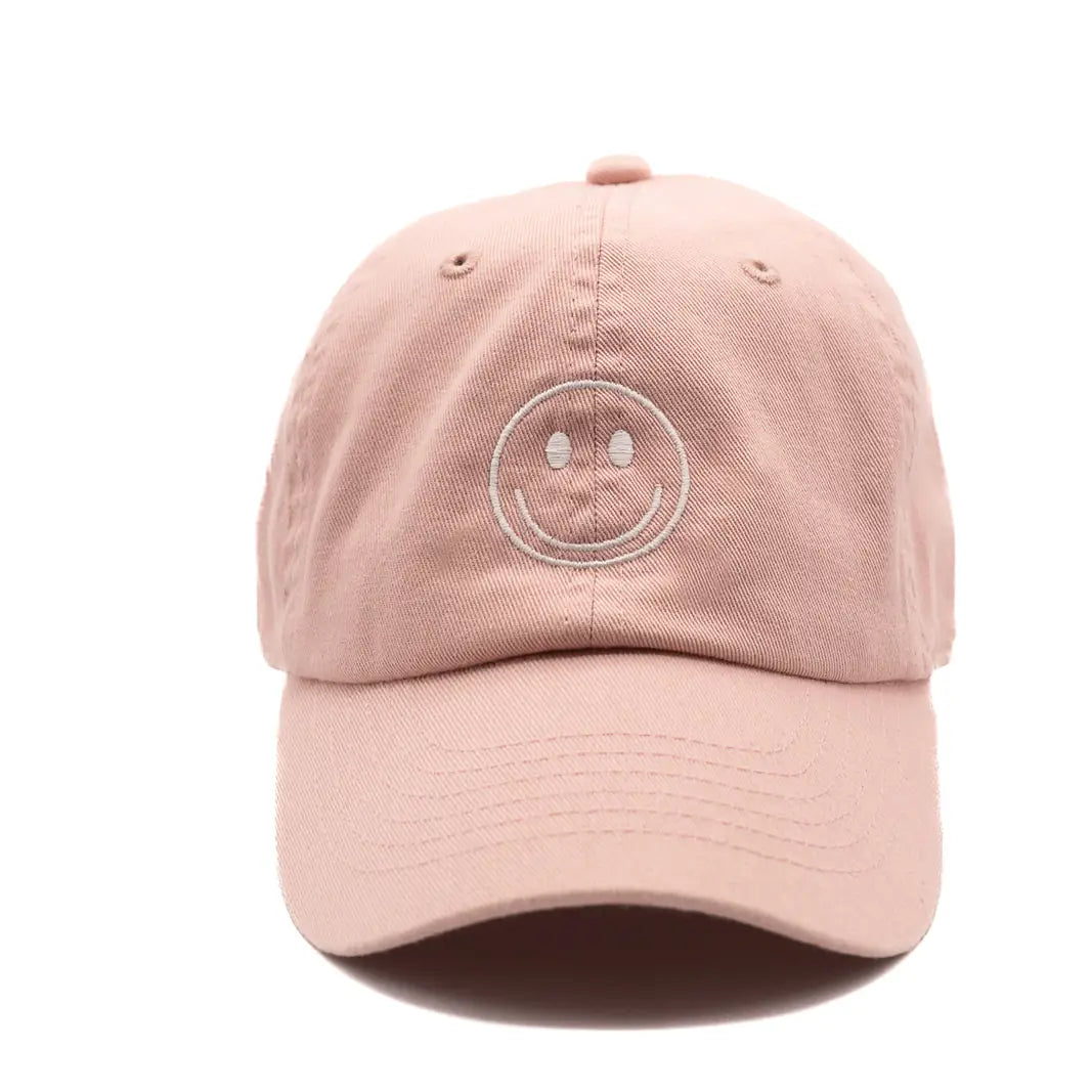 Dusty Rose Smiley Face Hat
