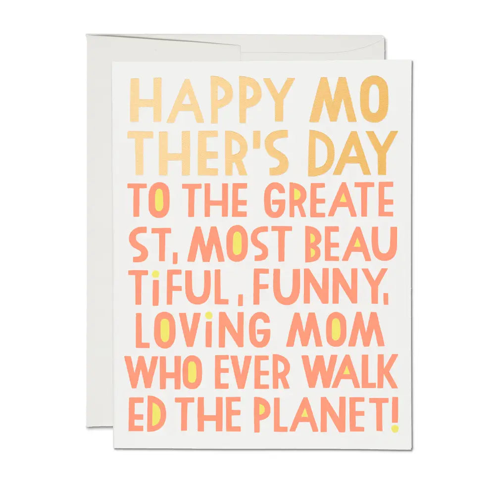 Greatest Mom Mother's Day Greeting Card