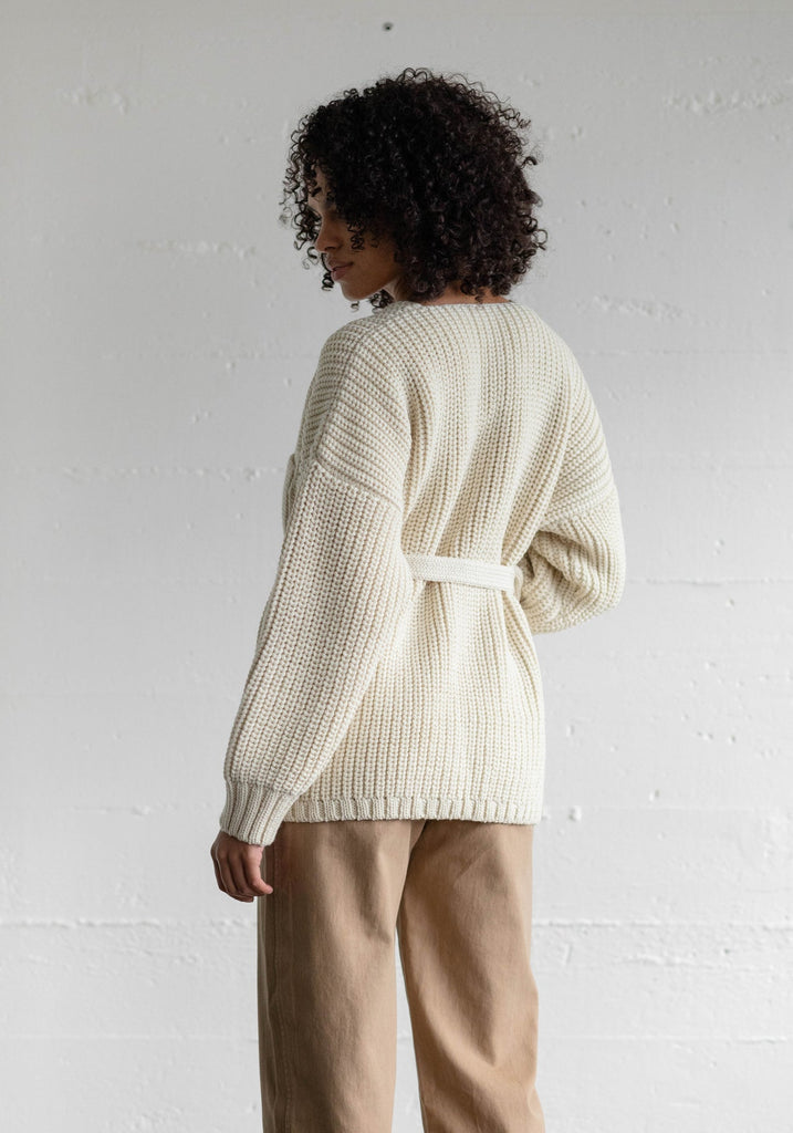 Sweater Coat Undyed Ivory