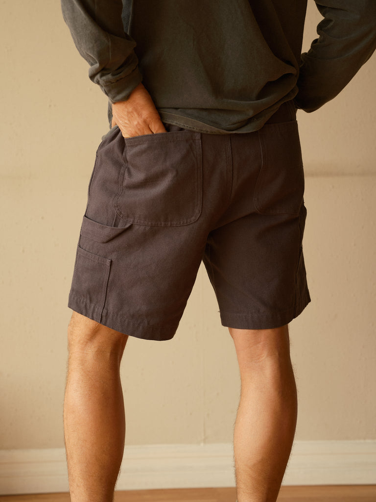 Canvas Work Shorts - Faded Navy