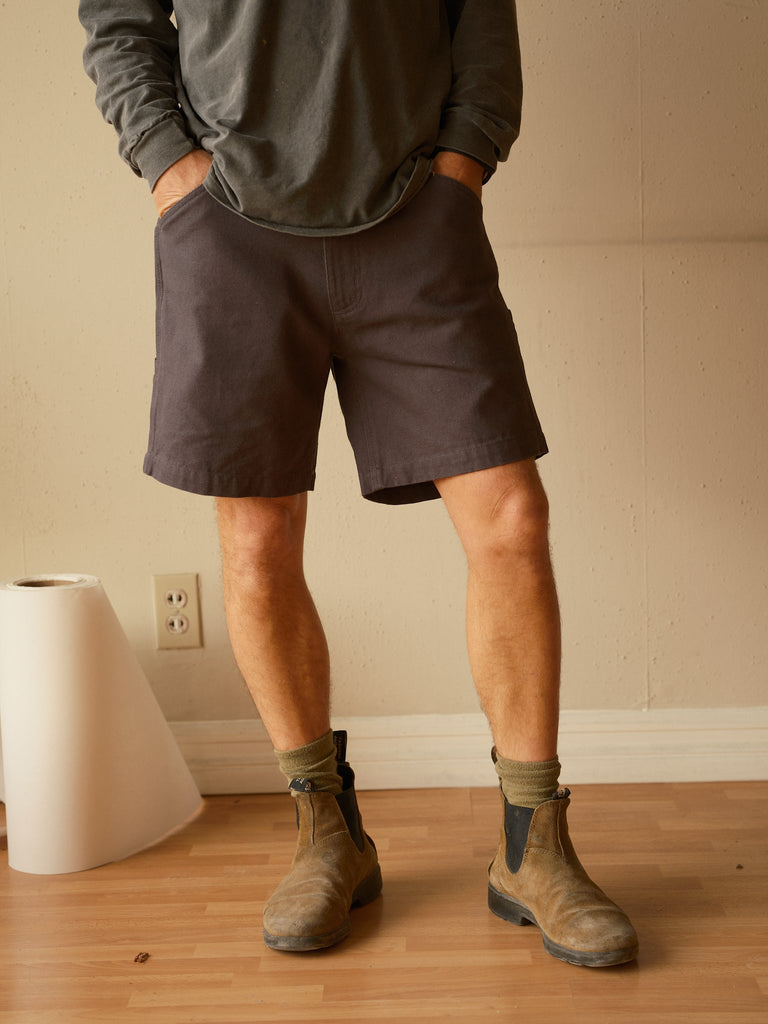 Canvas Work Shorts - Faded Navy