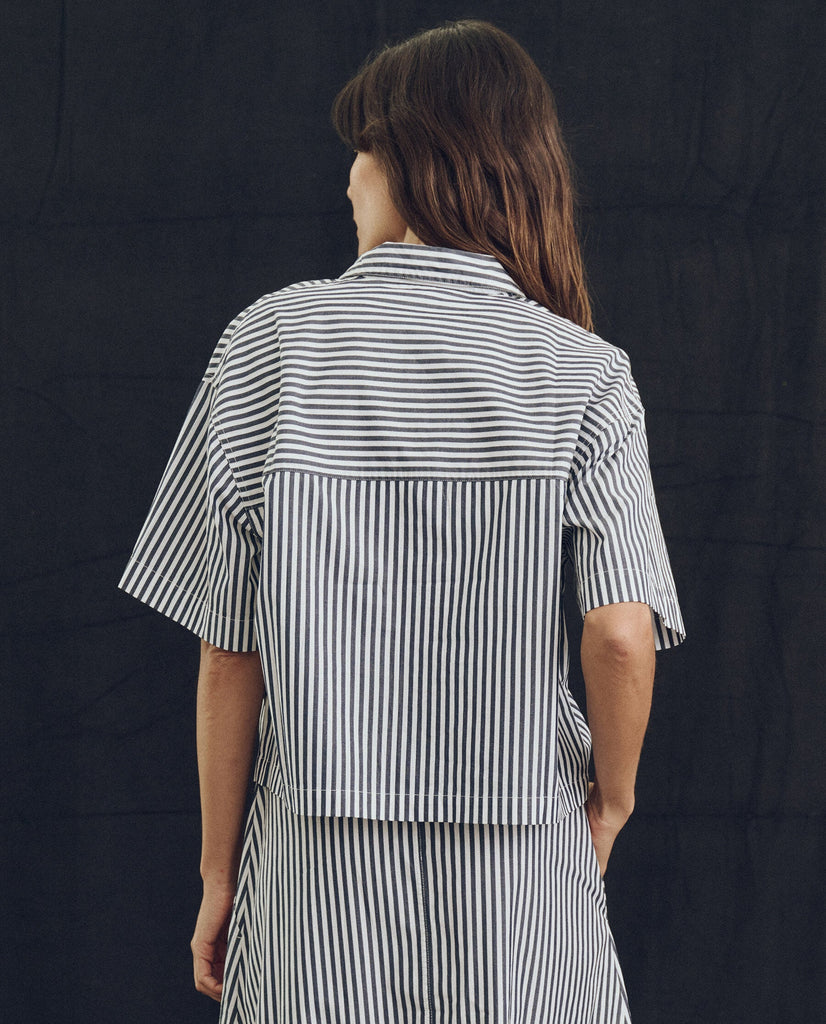 The Atlas Shirt - Navy Studio Stripe