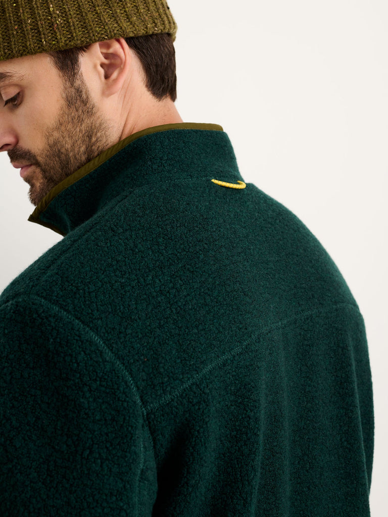 Alta Sherpa Jacket in Italian Wool - Dark Green
