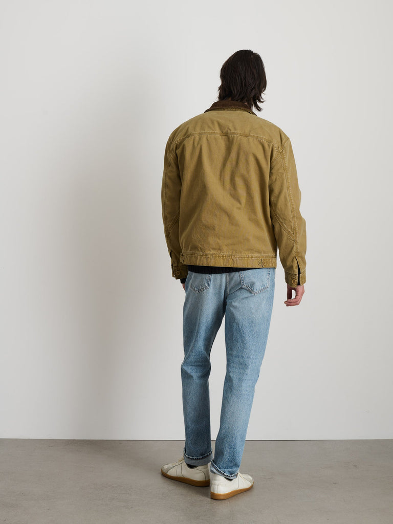 Miller Zip Jacket in Canvas - Khaki