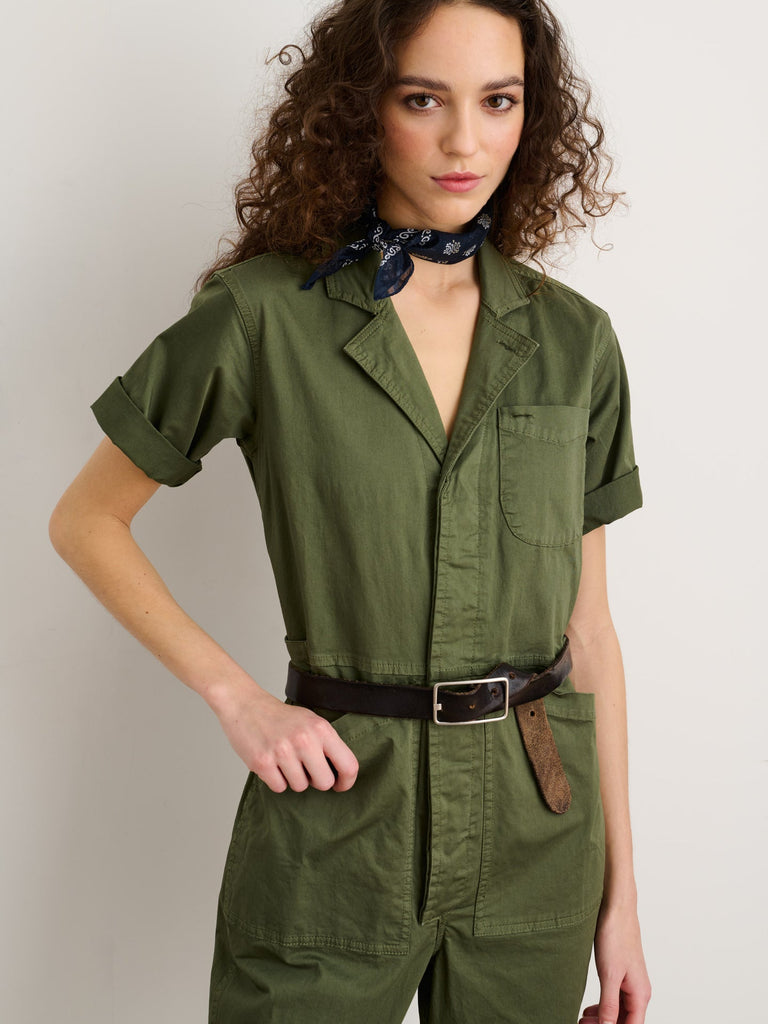 Standard Short Sleeve Jumpsuit - Faded Olive