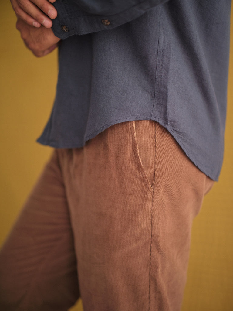 One Pocket Shirt - Navy Linen