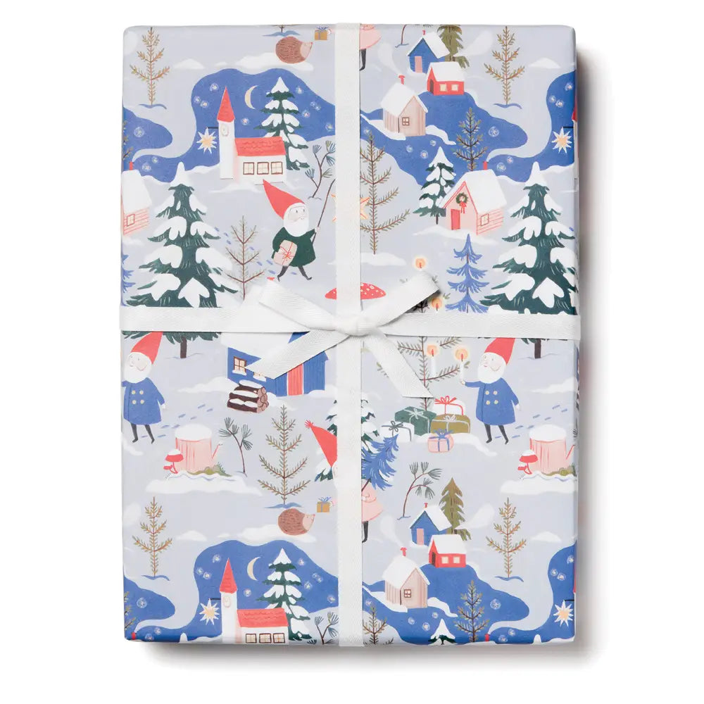 Holiday Gnomes wrapping paper rolls