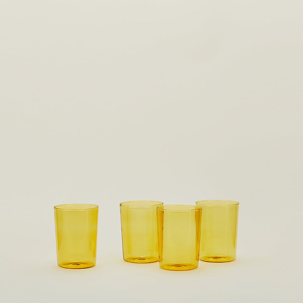 Essential Glassware - Set of 4 - Amber Large