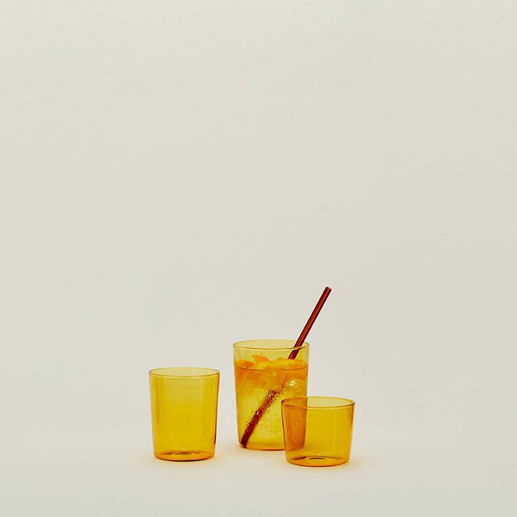 Essential Glassware - Set of 4 - Amber Large