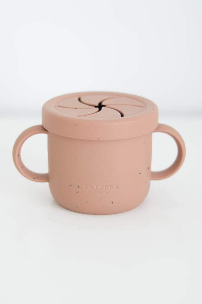 Silicone Snack Cup - Coral Speckled