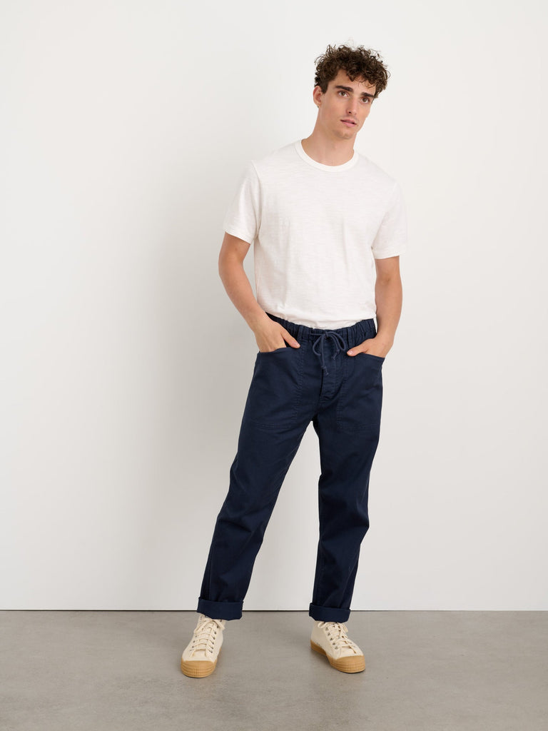 Pull-On Button Fly Pant - Dark Navy