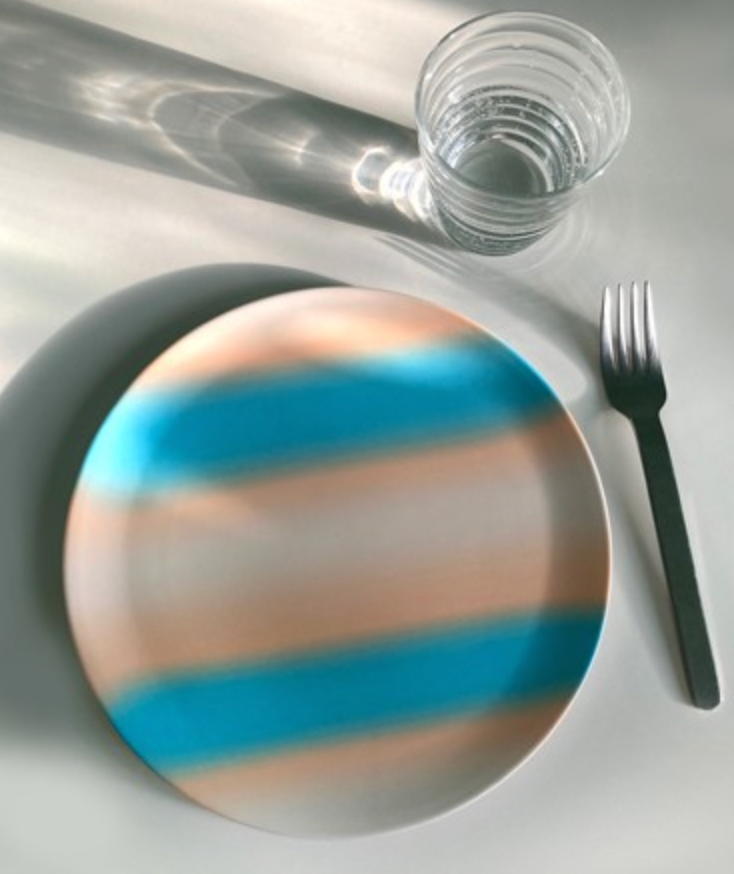 Soft Stripe Dinner Plate
