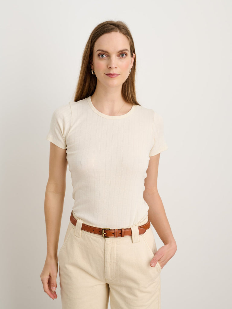 Remy Pointelle Tee - Off White