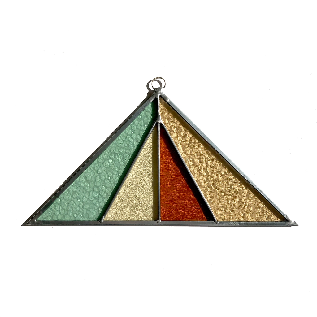 Triangle Stained Glass Suncatcher - Seagrass