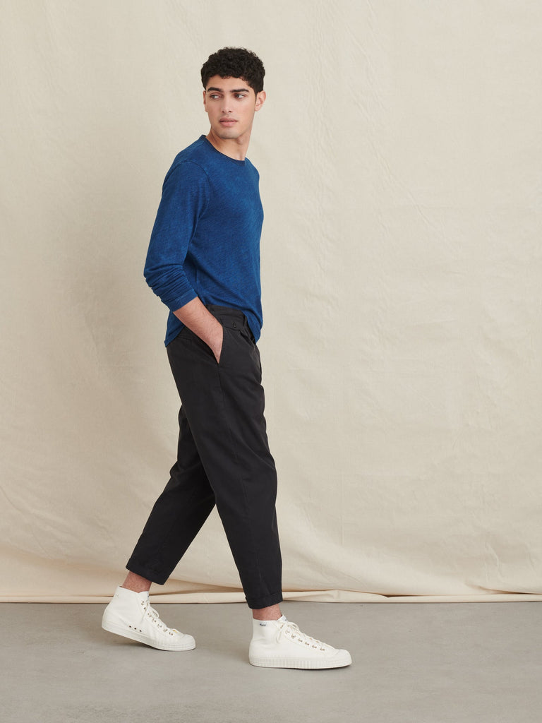 Standard Pleated Pant in Chino - Black