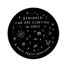 Floating in Space Sticker