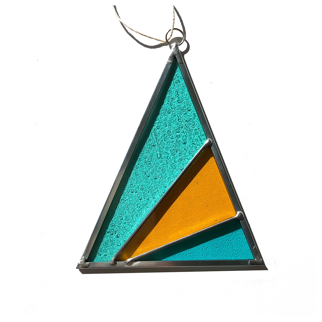 Stained Glass Rays Triangle Suncatcher - Moondream