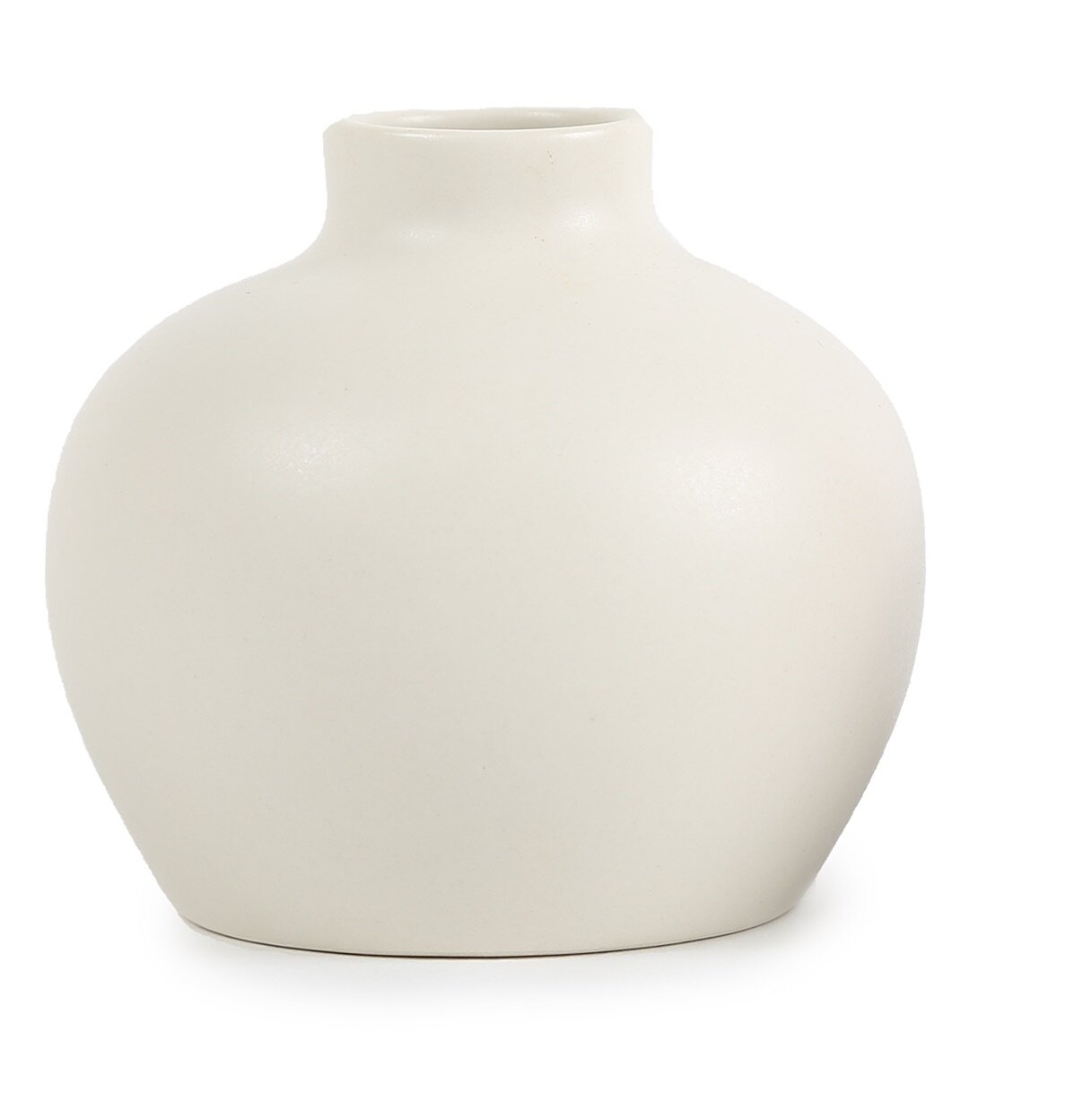 Ceramic Blossom Vase - Matte White.